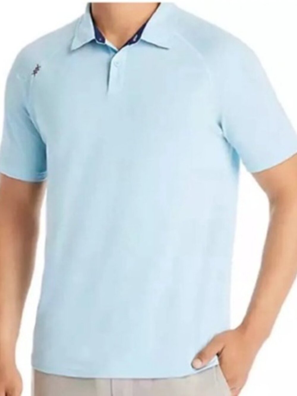 RHONE Light Blue Performance Polo | M